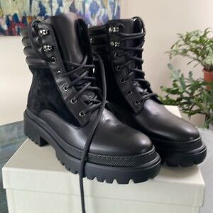 M. Gemi Moto leather and suede boots NWT